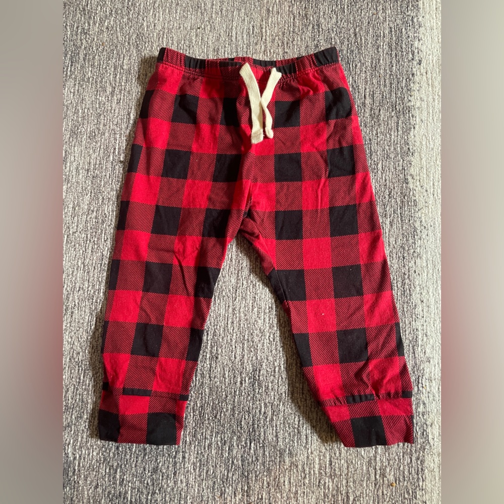 Red and Black Plaid Christmas PJ Pants